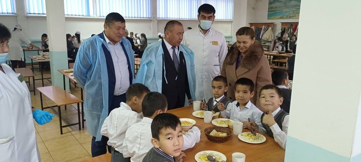 Ө.Жәнібеков атындағы № 4 лицей-интернатында, интернат асханасы жұмысының ұйымдастыруын, балалардың тамақтануының дұрыс ұйымдастырылуын бақылау