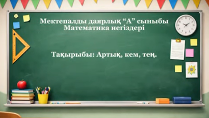 «Артық, кем, тең» тақырыбында ашық сабақ өтті.